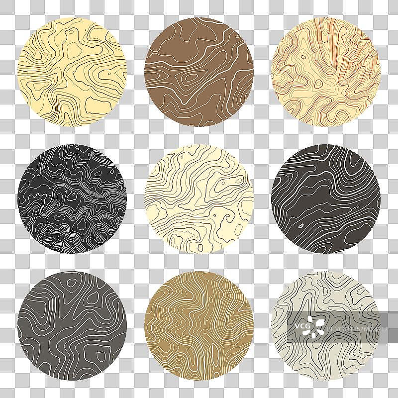 带有等高线的彩色地形图图片素材