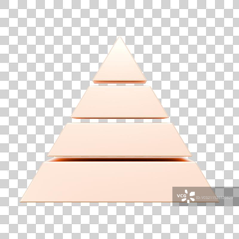 3D渲染的金色金字塔免抠元素图片素材