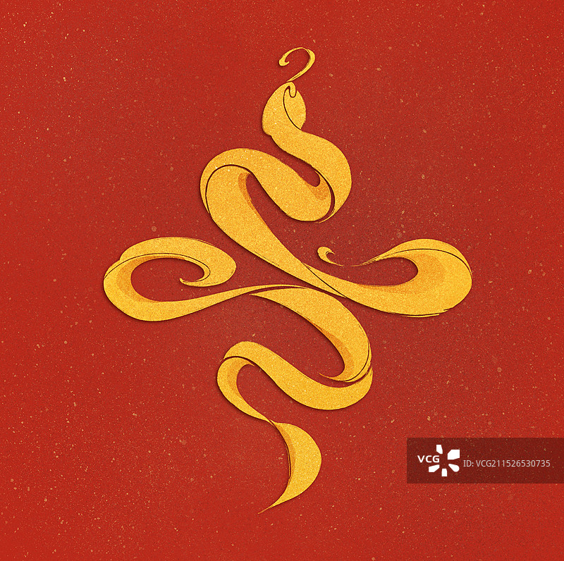 抽象写意蛇形图腾图片素材