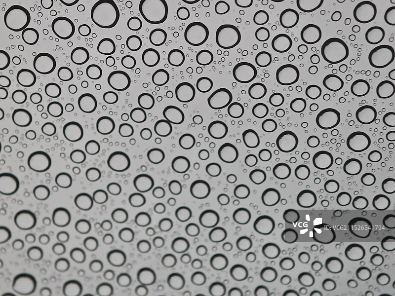 窗户上的雨滴全帧拍摄图片素材