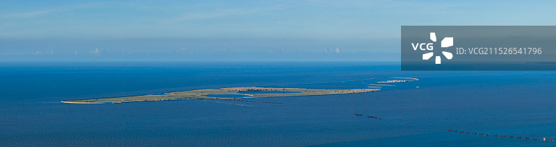 航拍视角下江东新区烂尾的如意岛图片素材