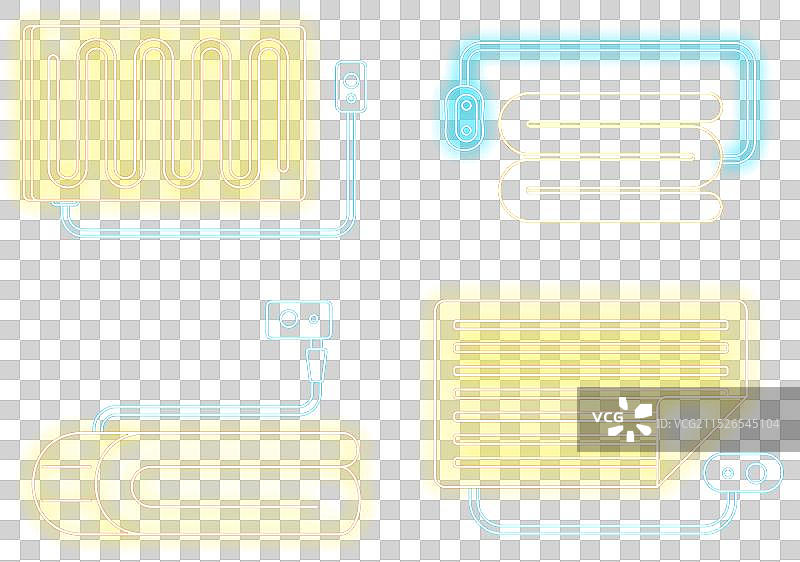 电热毯图标霓虹灯合集图片素材