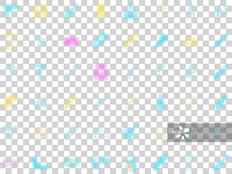 砖瓦匠建筑图标霓虹灯图片素材