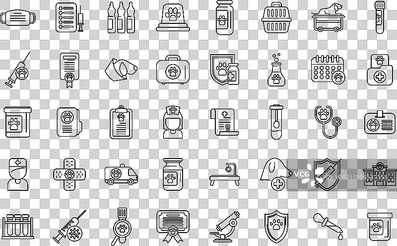 宠物疫苗接种图标：狗狗图片素材