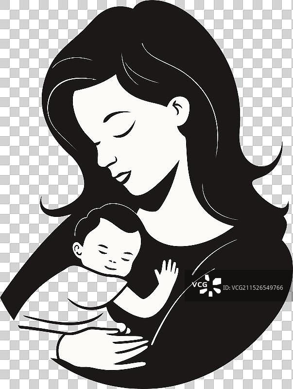 拥抱母爱，母亲的艺术图片素材