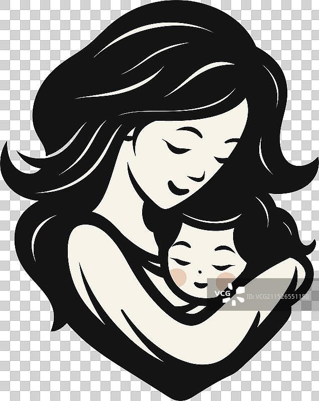 宁静的母爱语言矢量图图片素材