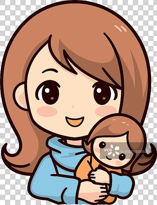 充满活力的母性场景中的快乐的母爱图片素材