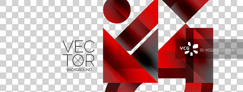 光滑的圆形、方形和三角形图形，极简风格图片素材