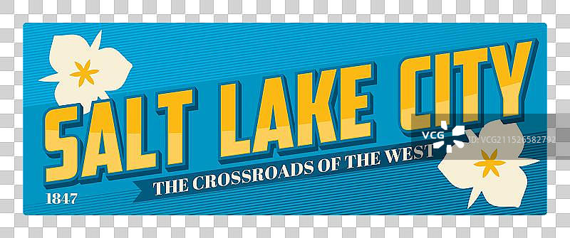 美国盐湖城复古旅行盘图片素材