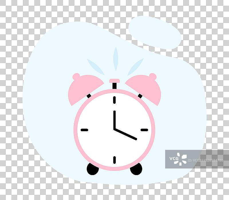 粉色闹钟和古典桌面定时器图片素材