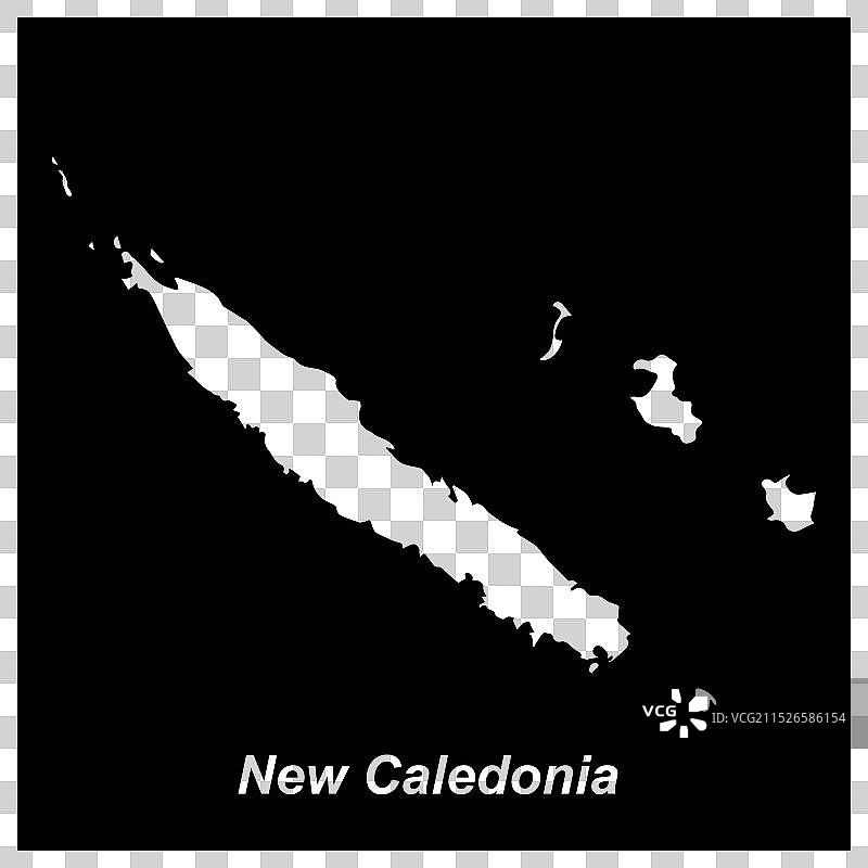 新喀里多尼亚地图图标设计图片素材