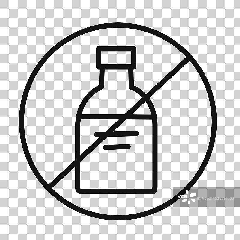 无酒精图标线性图形合集图片素材