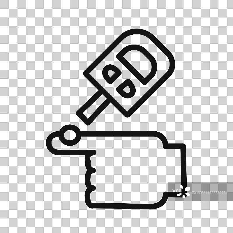 血糖线性图标集图片素材