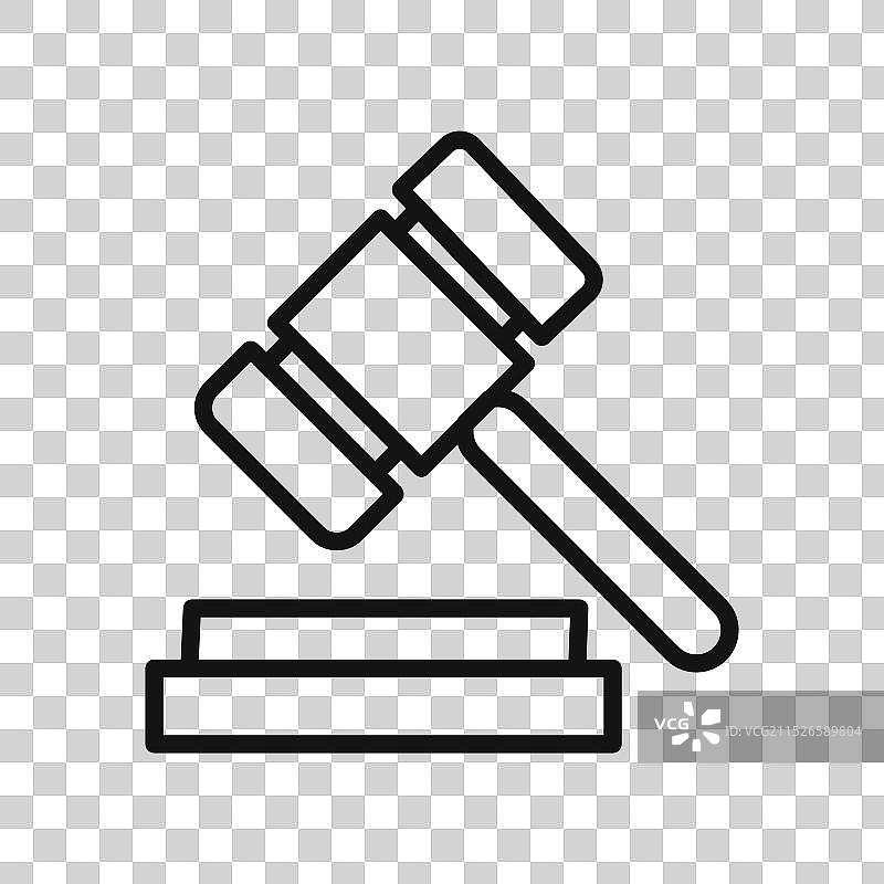 法院判决线性图形图标集图片素材