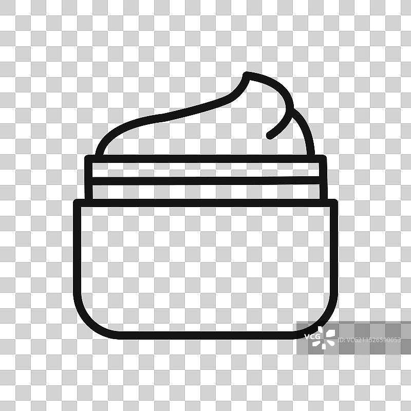乳霜罐图标线性图形集图片素材