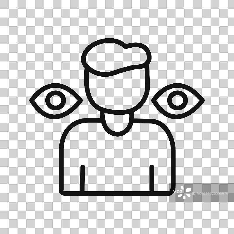 偏执图标线性图形图片素材