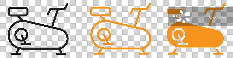 动态椭圆机健身图标图片素材