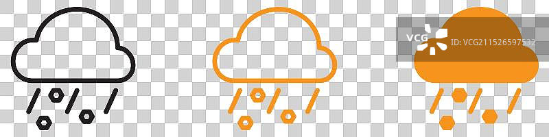 恶劣冰雹天气气象图标图片素材