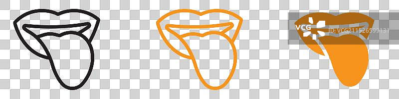 表情符号的有趣的吐舌头图标图片素材