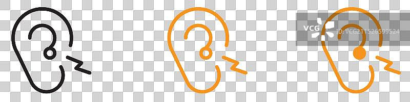 耳部护理医疗耳炎图标图片素材