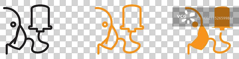 戴氧气面罩的医疗人员图标图片素材