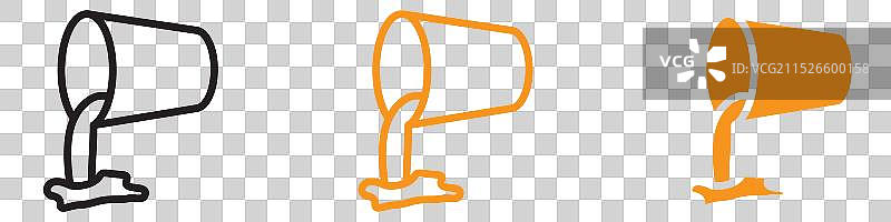 液体和饮料的流体倾倒图标图片素材