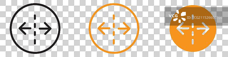 分隔箭头方向指示图标图片素材