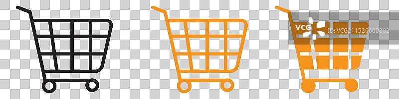 零售和电商的消费者购物图标图片素材