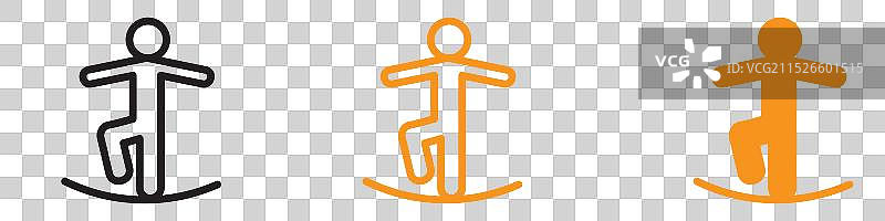 走钢丝表演图标图片素材