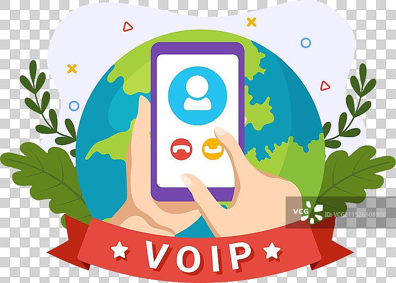 VOIP或互联网语音协议图片素材