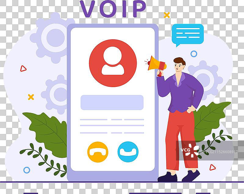 VOIP或互联网语音协议图片素材