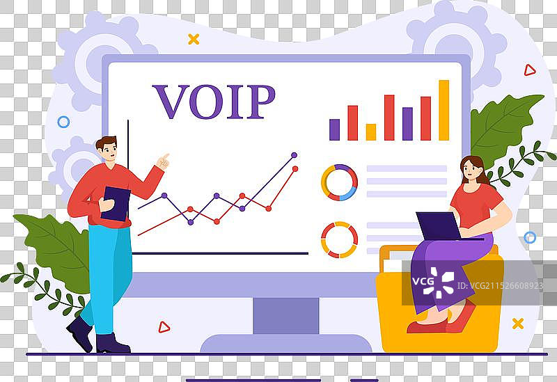 VOIP或互联网语音协议图片素材