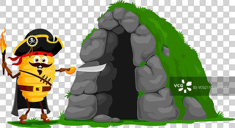 卡通趣味意大利面海盗图片素材