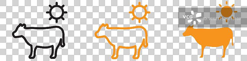 综合畜牧业图标集图片素材