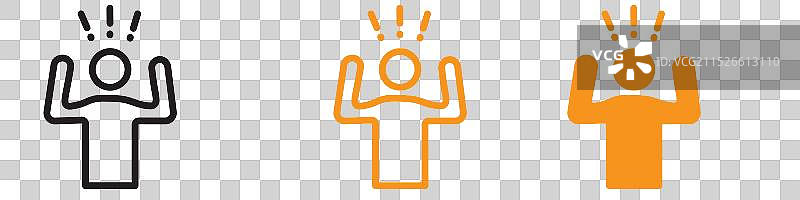 心理健康意识的轻微焦虑图标图片素材