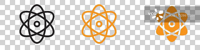 用于研究和创新的科学原子图标图片素材