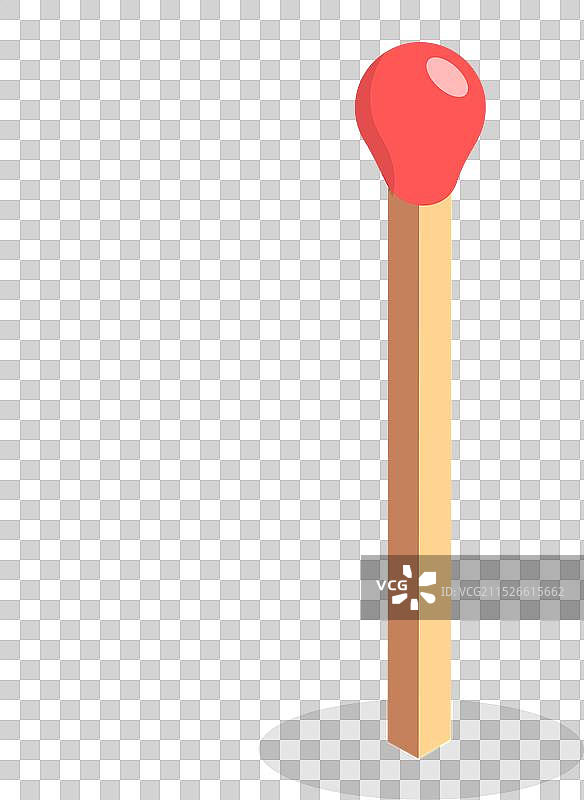 2.5D扁平风格的燃烧的火柴图片素材