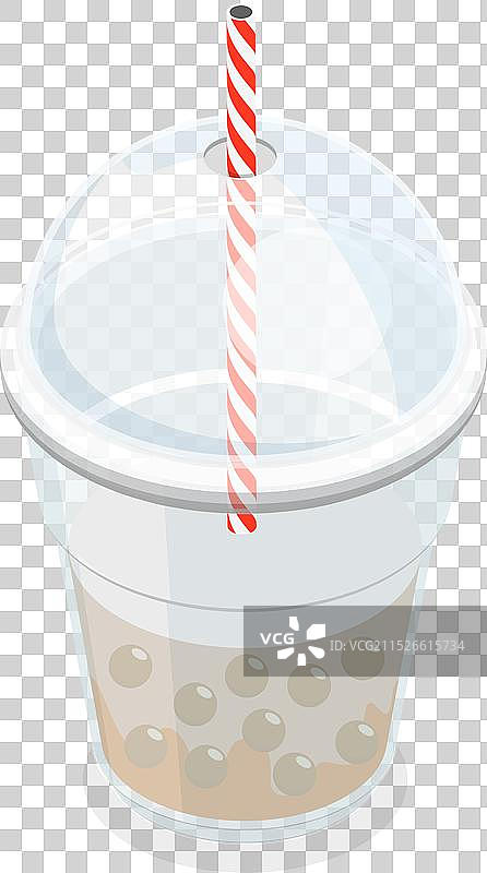 2.5D扁平风格的奶茶组合2图片素材