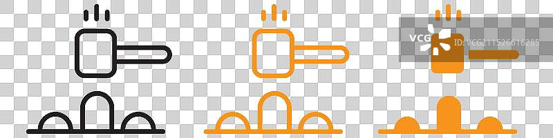 打地鼠游戏图标合集，娱乐休闲图片素材