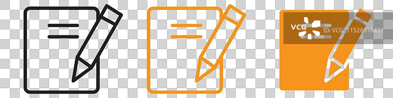 用于书写的记事本音符图标集图片素材