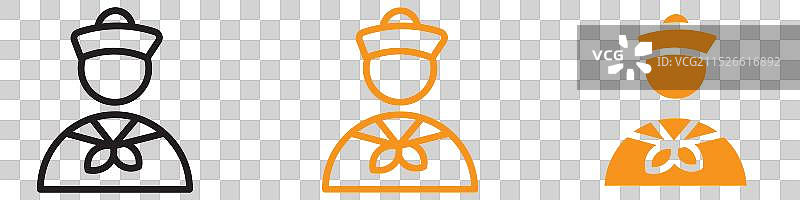 航海海事专业水手图标图片素材