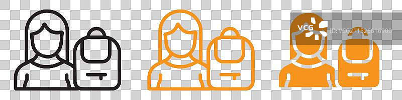 学校女孩教育学生图标图片素材