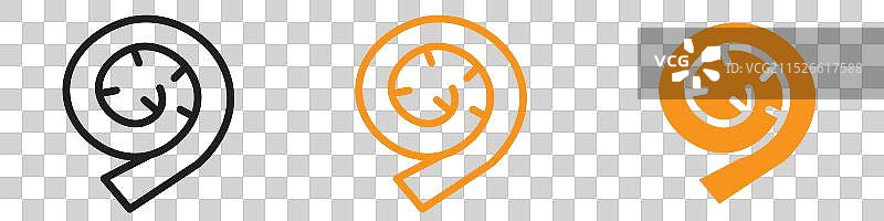 蕨类植物植物学图标集图片素材