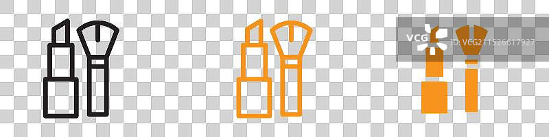 时尚美容化妆品图标集图片素材