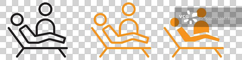 心理学家和患者图标集，心理健康图片素材