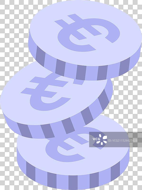 堆叠起来的欧元硬币代表储蓄图片素材