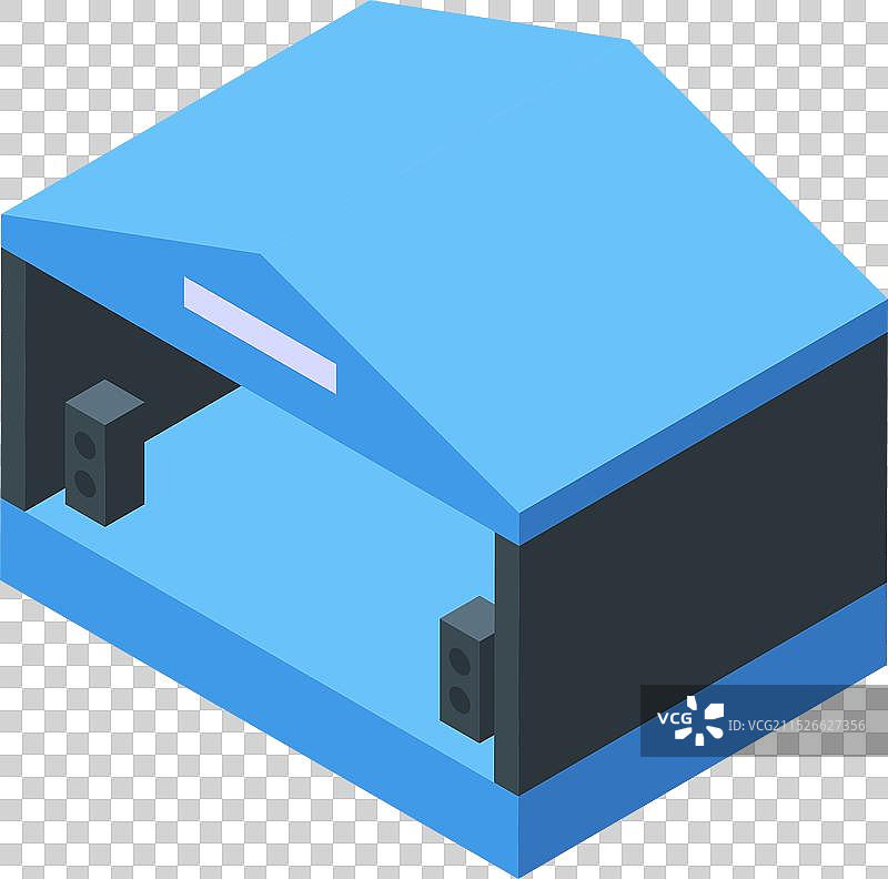 带扬声器的户外舞台2.5D图标图片素材