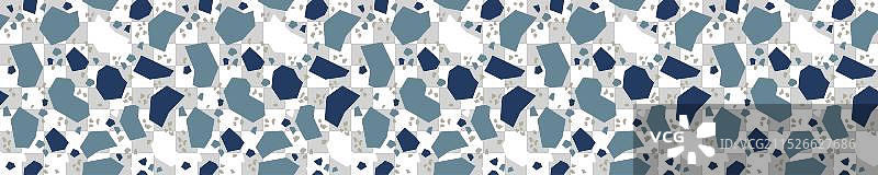 水磨石马赛克蓝色无缝图案图片素材