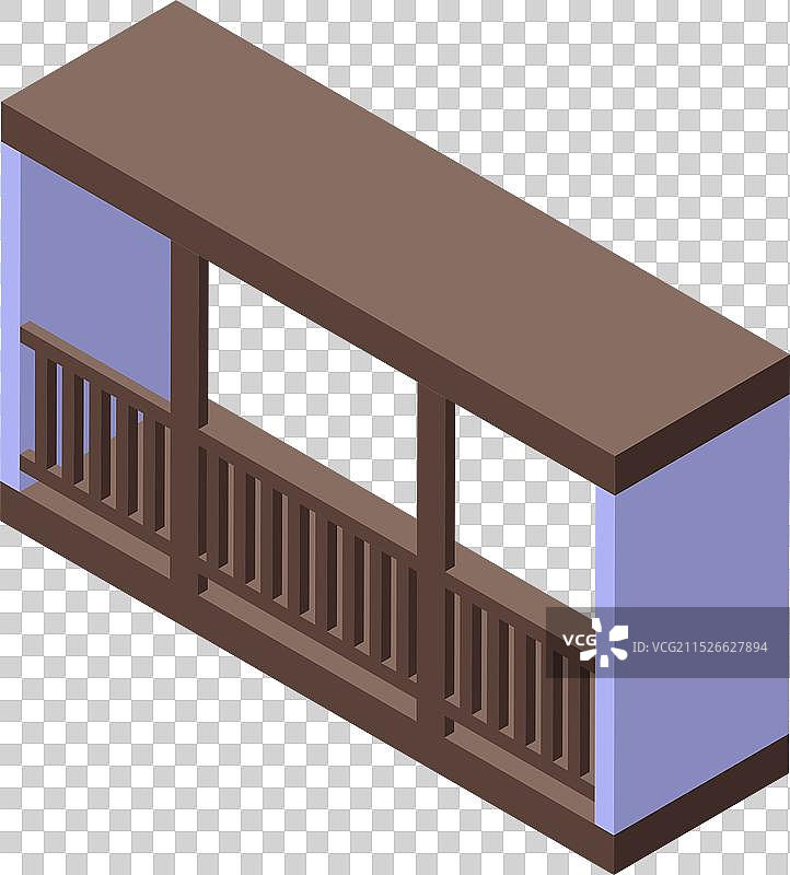带木制栏杆的阳台图片素材