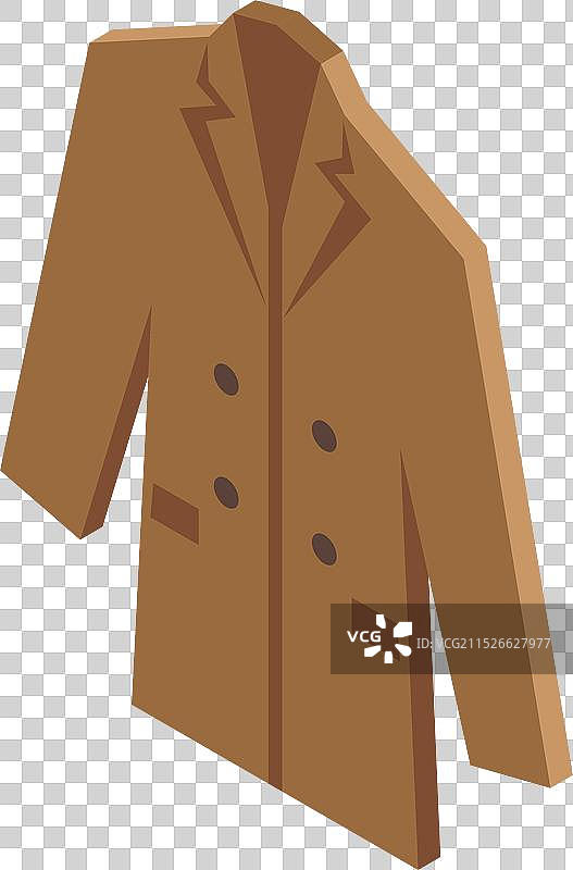 隐形人体模型上的棕色风衣图片素材